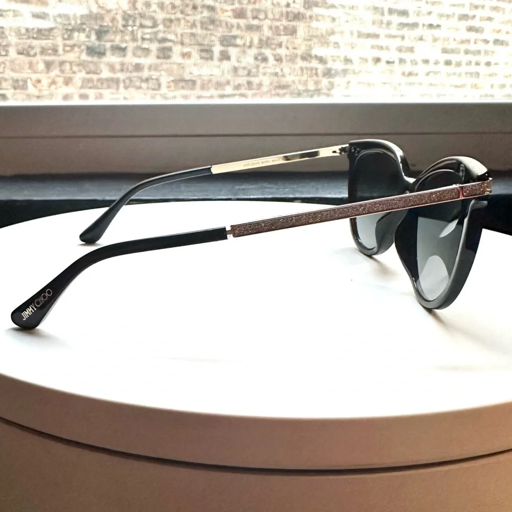 🌺JIMMY CHOO🌺 Axelle/G/S Cat Eye Butterfly Sunglasses - Picture 10 of 16